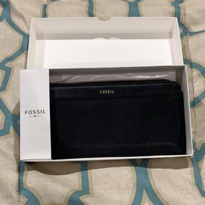 Black Leather Fossil Wallet